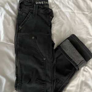 Fleece Lined DOVETAIL - work pants - new with tags - black  Size 000/28